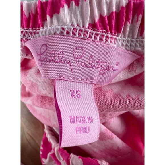 Lilly Pulitzer Pima Cotton Tropical Pink Zebron Windsor Strapless Dress XS - Picture 6 of 7